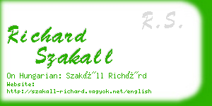 richard szakall business card